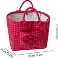 thumbnail image 6 of Car Storage Basket Organizer, Large Capacity Quilted Fabric Bin with Handles, Foldable Car Trunk Back Seat Storage for Groceries, Home Closet Use, Style-A, 6 of 6