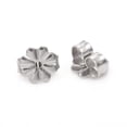 thumbnail image 2 of 100pcs Tarnish Resistant 304 Stainless Steel Ear Nuts Butterfly Earring Backs for Post Earrings Flower Stainless Steel color 6.5x6x3.5mm Hole: 1mm, 2 of 3
