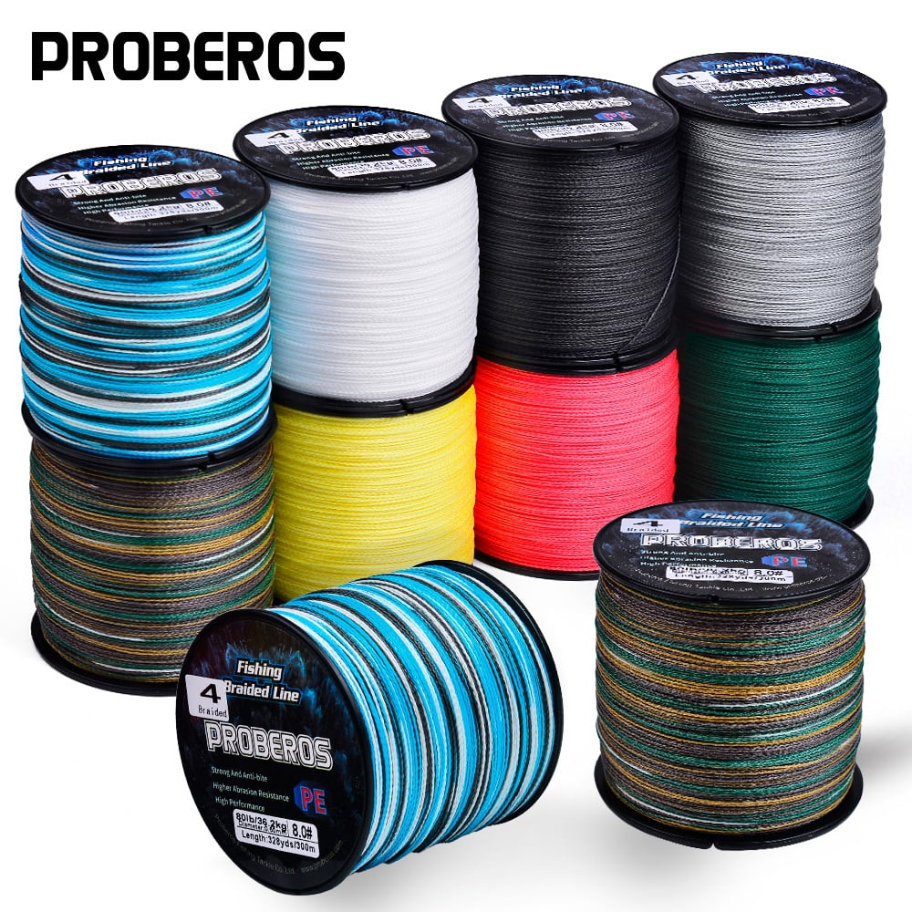 PROBEROS New 300M PE Braided Fishing Line Multicolor Multifilament