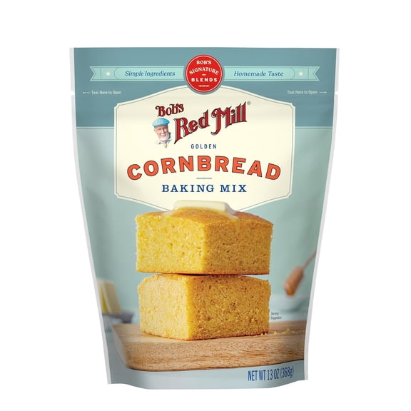 Bob's Red Mill Signature Cornbread Baking Mix, 13oz (Pack of 1) - Simple Clean Ingredients, Homemade Taste, Kosher ( PACK OF 2 )