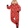 thumbnail image 6 of Viworld Christmas Family Matching Pajamas Xmas PJs Mathching Set, Holiday Hooded Zipper Jumpsuit Family Sleepwear Sets Outfits, 6 of 8