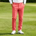 thumbnail image 2 of COMVALUE Men's Chinos Casual Business Dress Pants Slim Fit Skinny Stretch Flat-Front Lightweight Comfort Slacks with Pockets (Pink, S), 2 of 7