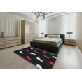thumbnail image 4 of Ahgly Company Indoor Rectangle Patterned Black Novelty Area Rugs, 5' x 7', 4 of 6