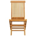 thumbnail image 4 of vidaXL Garden Chairs with Grey Cushions 4 pcs Solid Teak Wood, 4 of 12