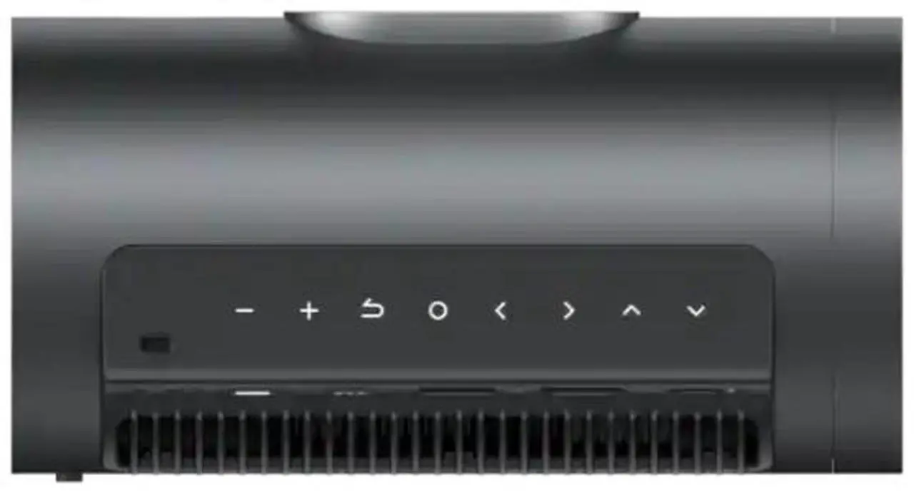 JmGO - PicoPlay+ 1080P Google TV Mini Portable Projector, 8W Dolby , 3D, HDR10, WiFi & Bluetooth for Home Party, Outdoor - Black