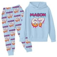 thumbnail image 5 of MEZZALL Girls 6 7 Printed Long Sleeve Hoodie Sweatshirt Tops And Jogger Pants Soft Casual Two Piece Outfit Toddlers Kids Comfort Birthday Children Fashion Clothes Sets, 5 of 5