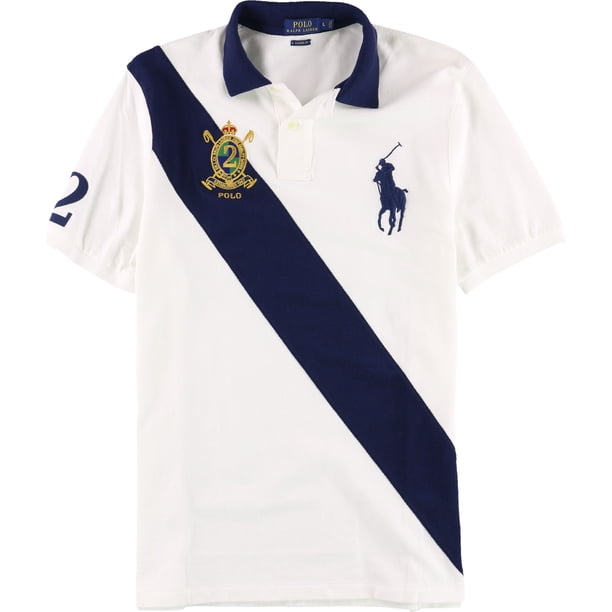 Ralph Lauren Big Pony - Polo de rugby para hombre, color blanco, grande Ralph Lauren polo, rugbi