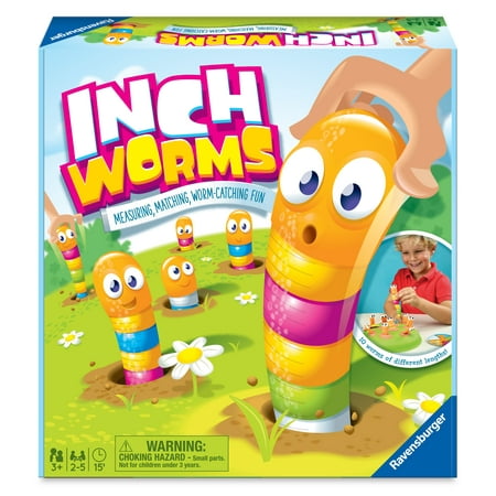 Inch Worms Preschool Board Game, 2-5 Players, Ages