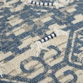 thumbnail image 2 of Rizzy Home Southwest Printed Corded Accents Cotton Decorative Throw Pillow Cover,20"x20", Blue/Natural, 2 of 3