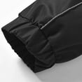 thumbnail image 6 of Men's Full-zip Cargo Jackets with Fluorescent Reflective Detailing Long Sleeve Casual Multi Pockets Fall Coat (XL, Black), 6 of 7