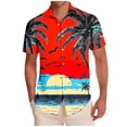 thumbnail image 3 of LIBRCLO Hawaiian Shirt for Men Short Sleeve Button Down Shirts with Pocket Casual Fashion Summer Vacation Beach Party Shirts Red 4XL, 3 of 6