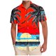 thumbnail image 1 of Mens Casual Manga Corta Botón Abajo Camisas Impresas Botón de Bolsillo Turndown Collar Blusa para Verano Al Aire Libre Casual Diario, 1 of 6