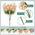 thumbnail image 4 of 6 Pcs 15 Inch Daisy Branches Artificial Faux Flowers for Outdoor Planters, Fake Flowers, Faux Plants for Home Living Room Office Vase Garden Decorations (Multi-color), 4 of 6