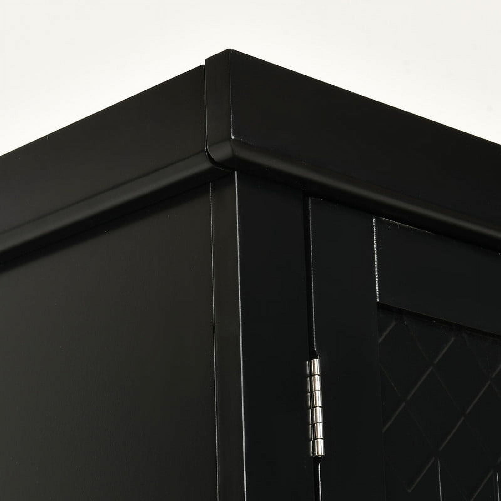 Uforic 72'' Tall Kitchen Pantry Cabinet with Drawer, 4 Door Pantry Storage Cabinet with Adjustable Sliding Shelve, Freestanding Buffet Cupboards, Food Pantry Cabinet for Dining Room, Kitchen, Black