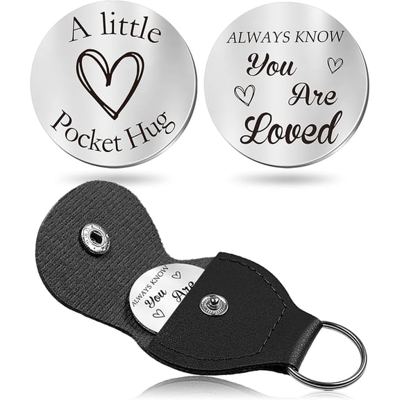 Pocket Hug Token keychain Gifts for Men Women Him Her Dad Mom Son Daughter Brothers Sisters Teacher Friends
