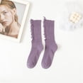 thumbnail image 3 of Socks Women Beggar Shabby Ripped Hole Socks Ribbed Knit Fluorescent Solid Color Skateboard Tube Hosiery Compression Socks for Women Multicolor One Size, 3 of 4