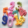thumbnail image 2 of Esho Kids Wooden Cartoon Large Numbers Fridge Magnet Decoration Baby Educational Toys, 2 of 8
