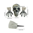 thumbnail image 3 of Piquets de Pelouse de Cour Zombie Effrayants Squelette Accessoire Décorations d'Halloween Vert, 3 of 6
