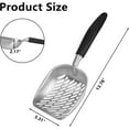 thumbnail image 2 of ZWHong Cat Litter Scoop, 14-inch Heavy Duty Metal Sifter with Deep Shovel & Comfort Grip, Aluminum Alloy Poop Scooper for Clumping Litter, Non-Stick Surface & Diagonal Sifting Holes, Black Handle, 2 of 8