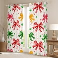 thumbnail image 2 of Manfei Cute Cartoon Bowknot Curtains Pack of 2 (42x84 Each),Colorful Bow Tie Curtains Blackout,Red Green Beige Bedroom Curtains For Girl,Breathable Home Decor, 2 of 6