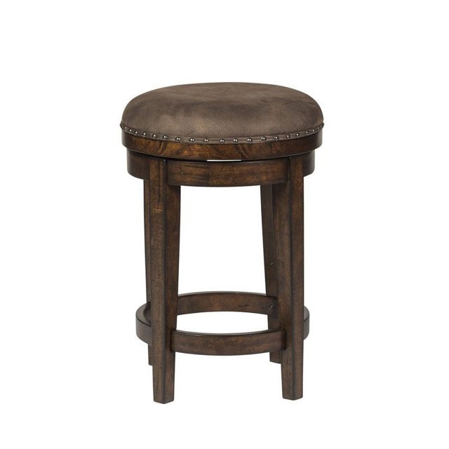 Tabouret Pivotant de Console Marron Clair Aspen Skys