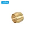 thumbnail image 3 of Uxcell 1/4" ID Compression Sleeve Ferrules, 10Pcs Brass Sleeve Ferrules Compression Fitting Assortment Kit, 3 of 5