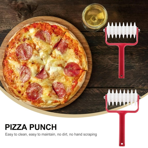 Milisten Pizza Roller Docker Red for Even Perforation in Baking