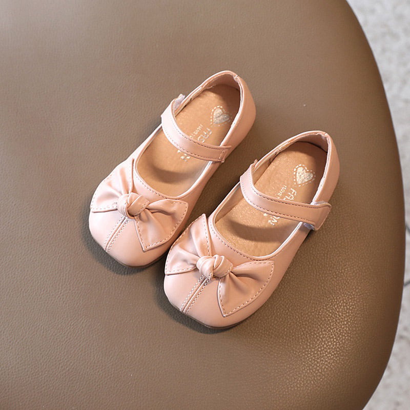 Toddler/Little Kid Girls Bowknot Mary Jane Elastic Strap Ballerina Flat Shoes 