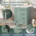 thumbnail image 5 of FFZ 24-Inch Light Green Bathroom Vanity With An Integrated Ceramic Basin, Featuring A Door-Mounted Double-Layer Shelf,And A Soft-Close Cabinet Door, 5 of 6