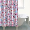 thumbnail image 4 of Pioneer Flower Floral Print Pattern Shower Curtain 72"x72" ,Bathroom Decorative Shower Curtains Set with 12 Hooks,Modern Waterproof Washable Shower Curtain, 4 of 6