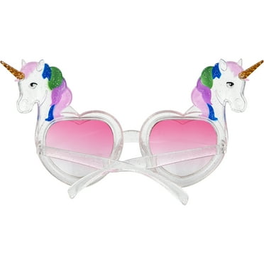 Way to Celebrate Multicolor Unicorn Plastic Sunglasses