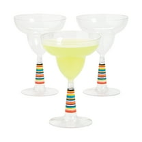 Fun Express Serape Plastic Margarita Glasses - 12 Ct.