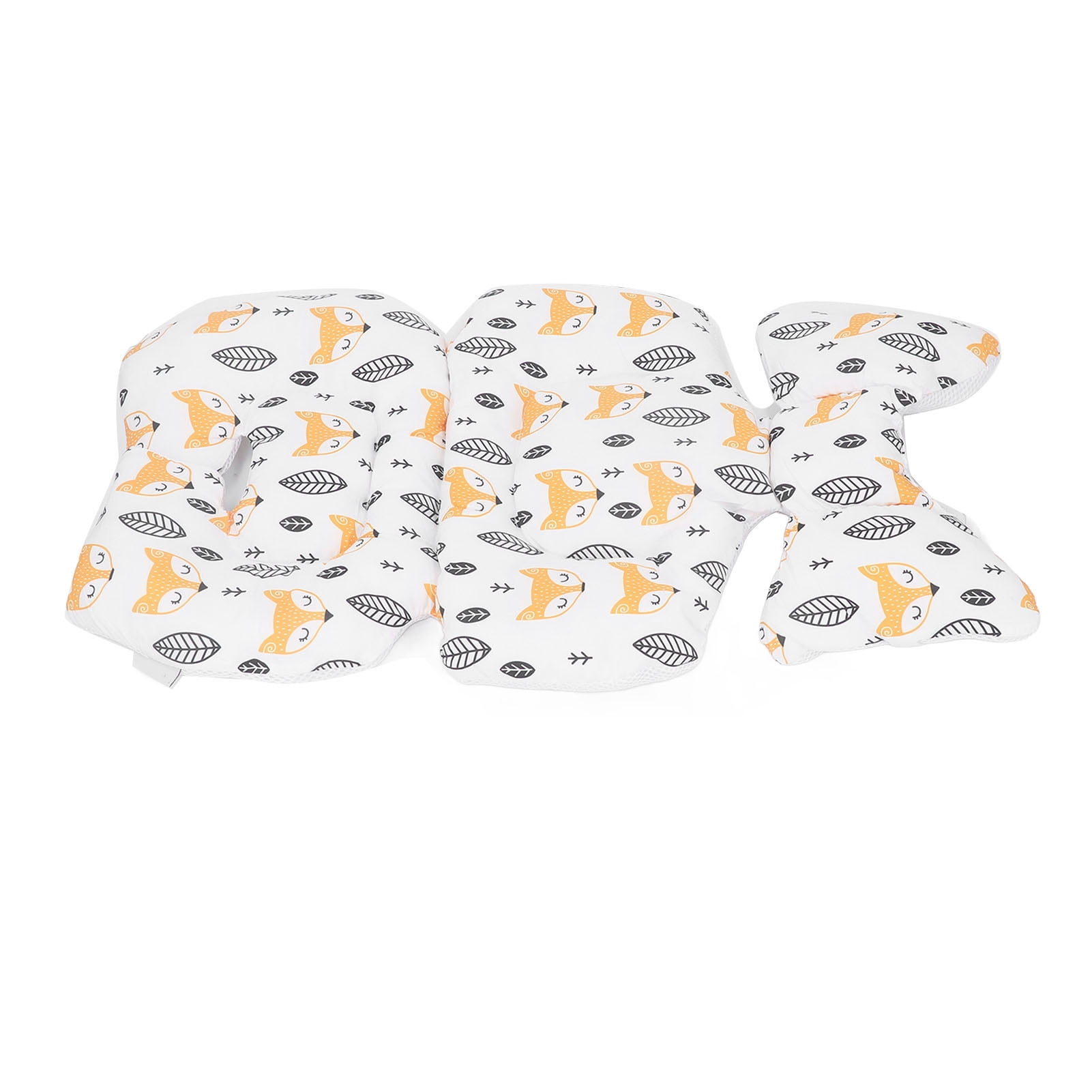 BIMZUC Baby Carriage Cushion Body Support Reduce Fatigue Washable Stroller Seat Pad Yellow Fox Type 2