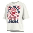 thumbnail image 2 of Women's Pressbox White Ole Miss Rebels Harmony Oversized Slub T-Shirt, 2 of 3