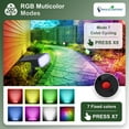 thumbnail image 3 of Solar Lights Outdoor Waterproof: IP65 Led Spot Light Decorations for Garden - Multicolor RGB Solar Powered for Yard - Dust to  Uplighting Landscape Pathway Drive Patios 6PC, 3 of 7