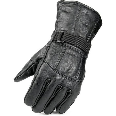 Mossi All Season Leather Motorcycle Glove, Black (Best Leather Motorcycle Gloves)