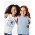 thumbnail image 2 of Wonder Nation Girls Pasta Club Graphic Tank Top, 2-Pack, Sizes 4-16 Plus, 2 of 5
