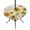 Gray, variant on Round Outdoor Tablecloth with Umbrella Hole and Zipper, Yellow Sunflowers Tablecloth with Elastic Waterproof, Vintage Country Flowers Butterfly Wood Board Patio Table Covers for 55" - 60" Tables