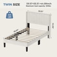 thumbnail image 7 of CONCETTA Twin Size Bed Frame with Wingback Fabric Upholstered Headboard and Wooden Slats Support, No Box Spring Needed, Easy Assembly, Beige, 7 of 7