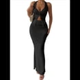thumbnail image 1 of Conjunto de Dos Piezas para Mujer: Top con Cuello Halter y Falda con Frontal, Conjunto de Verano. Negro XL, 1 of 10