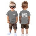 thumbnail image 2 of Big Brother T Shirt Toddler,Sibling Reveal Gift Tops Toddler Baby Boy Big Brother Chenille Patch Shirt Bro Club Summer Short Sleeve Tees Gray 9-10Y, 2 of 6