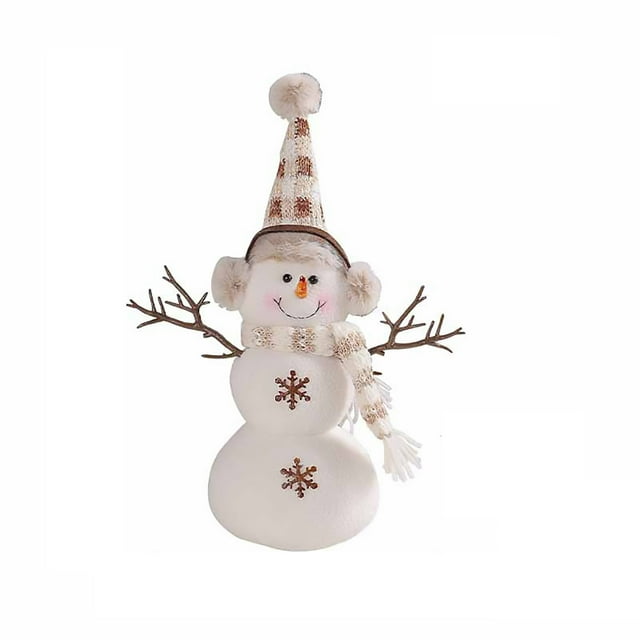 Uuiauoio Festive Snowman Doll Ornament Cotton Crafted Holiday Party Decoration for Home and Office