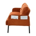 thumbnail image 7 of Leumius Oversized Loveseat, Modern & Plush Double-seater Sofa, Corduroy Upholstered Couch, Cozy Bedroom Sofa with Metal Legs & Side Pockets for Living Room Bedroom Dorm Apartment Orange, 7 of 7