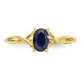 thumbnail image 5 of 14K Yellow Gold Ring Band with Stones (09) September Sapphire Oval Blue, 5 of 5