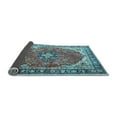 thumbnail image 2 of Ahgly Company Indoor Square Medallion Light Blue Traditional Area Rugs, 6' Square, 2 of 4