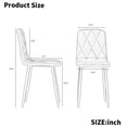 thumbnail image 5 of JERFIT 4-Person Square Dining Table Set, Mid-Century Modern Kitchen Table with Faux Marble Top and 4 PU Chairs, Space-Saving Design for Small Dining Room, Office, Breakfast Nook, 5 of 9