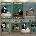 thumbnail image 2 of Placa Metal Vintage Gato Pintura Hierro Rectangular Bar para El Art20x30cm 8 Uds., 2 of 9