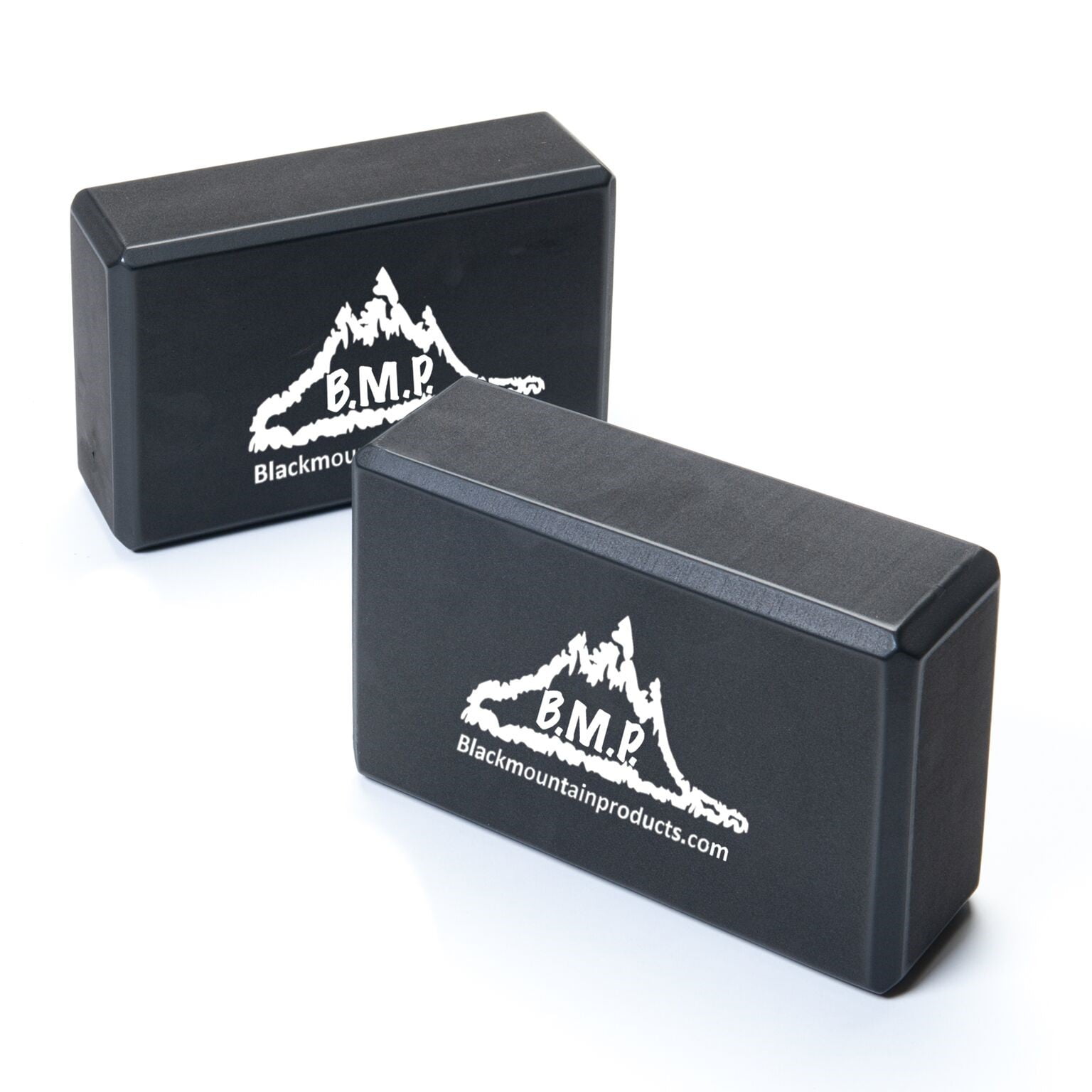 Black Mountain Products Set of Two Yoga Blocks 4" x 6"x 9" Black