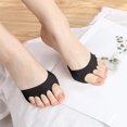 thumbnail image 3 of Ljudmp Women's 1 Pair Non-Slip Forefoot Half-Toe Socks Reusable Invisible Liner Pads for High Heels Sandals Black, 3 of 6