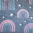 thumbnail image 4 of (4 pack) Your Zone Navy Rainbow Polyester Velvet Plush Glow in the Dark Child's XL Oversized Throw Blanket, 50" x 72", 4 of 14